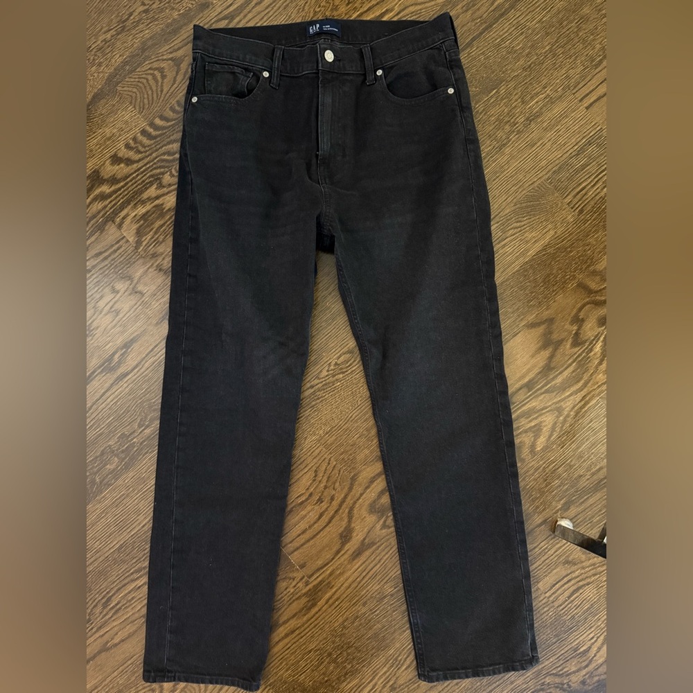 GAP 90s High Rise Straight Black Jeans